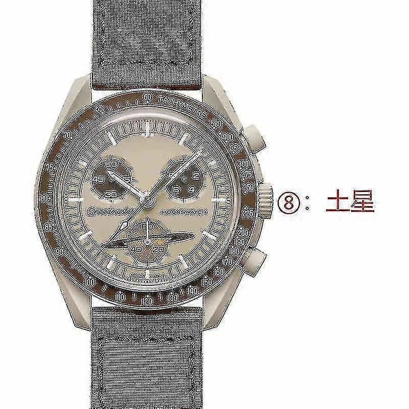 11 Colors Ceramic Case Nylon Material Strap Comfortable To Wear Six-pin Multi-function Quartz Watch