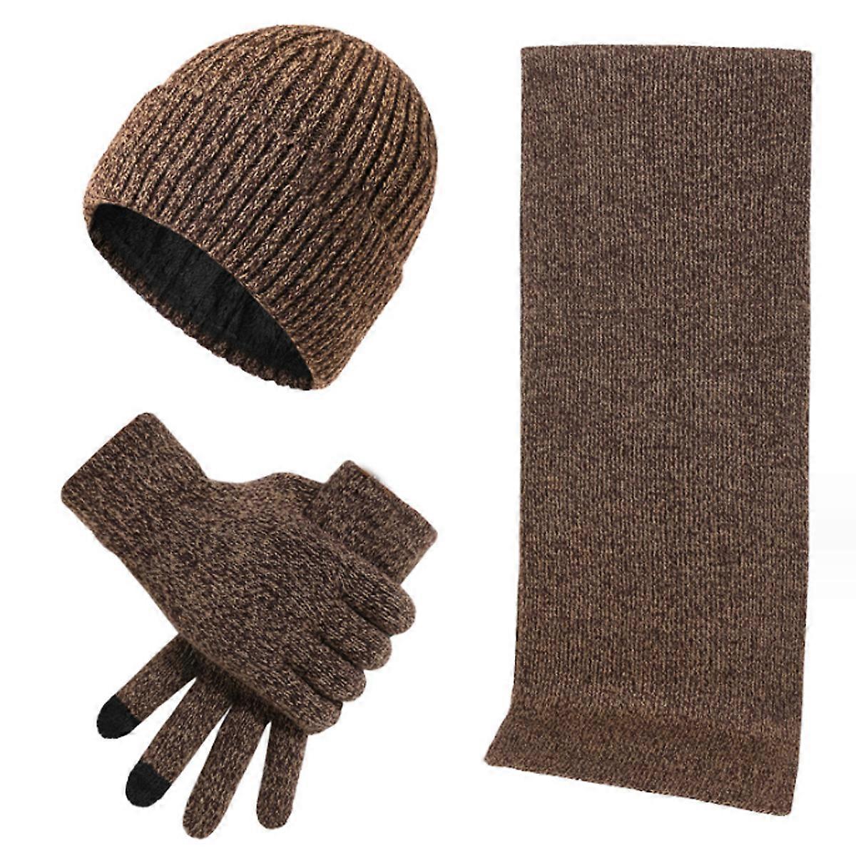 Winter Beanie Hat, Loop Scarf, Touchscreen Gloves