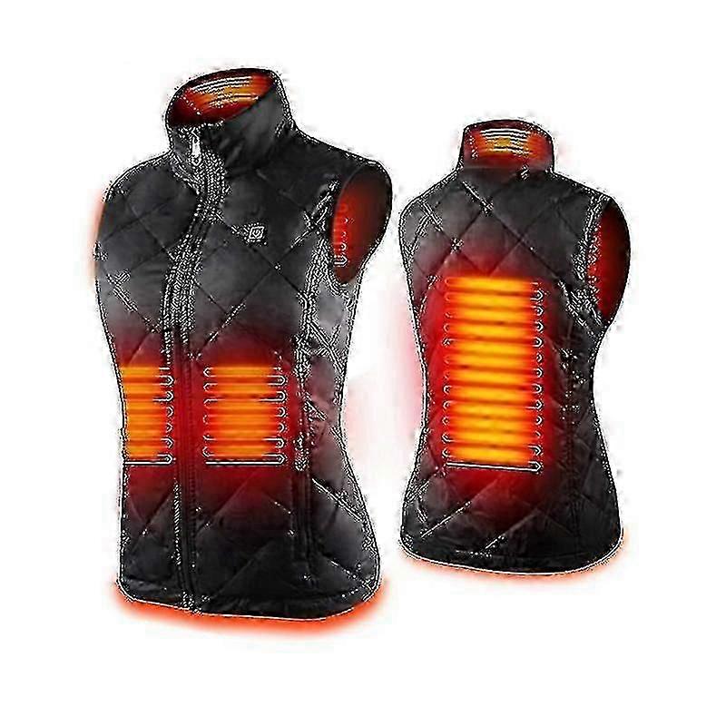 سترة نسائية ساخنة مع 4 مناطق تدفئة ، سترة تسخين الرقبة شحن USB