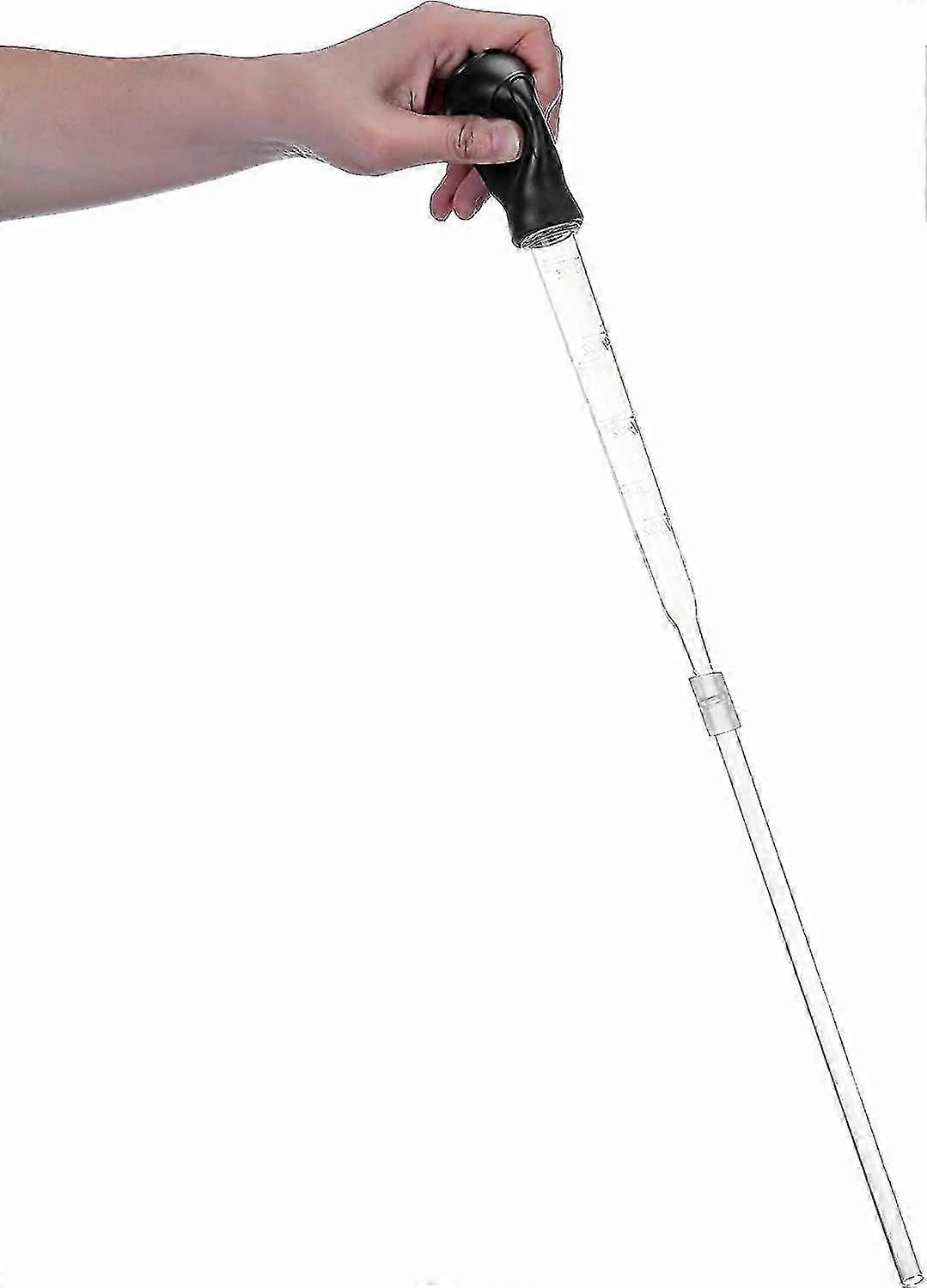 Coral Feeder SPS HPS Feeder with Extension Tube, Aquarium Long Syringe Dropper Pipette Turkey Baster for Marine Fish Feeding (Black/Extendable)