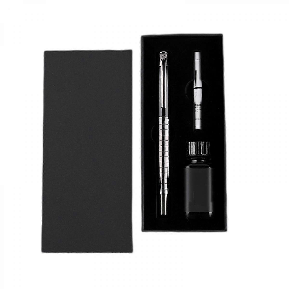 Premium Metal Fountain Pen - Engraved pattern - EF Nib - Gift Boxed