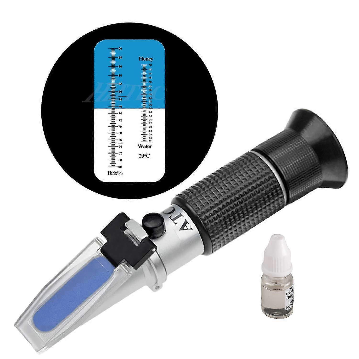 Refractometer Honey 58-90% Brix 10-32% Water Moist Hand Refractometer For Honey Vegetable Oils Sugar Syrup