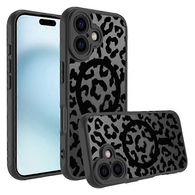 Compatible For iPhone 16 Case Compatible with MagSafe Leopard Pattern TPU+PC Phone Cover