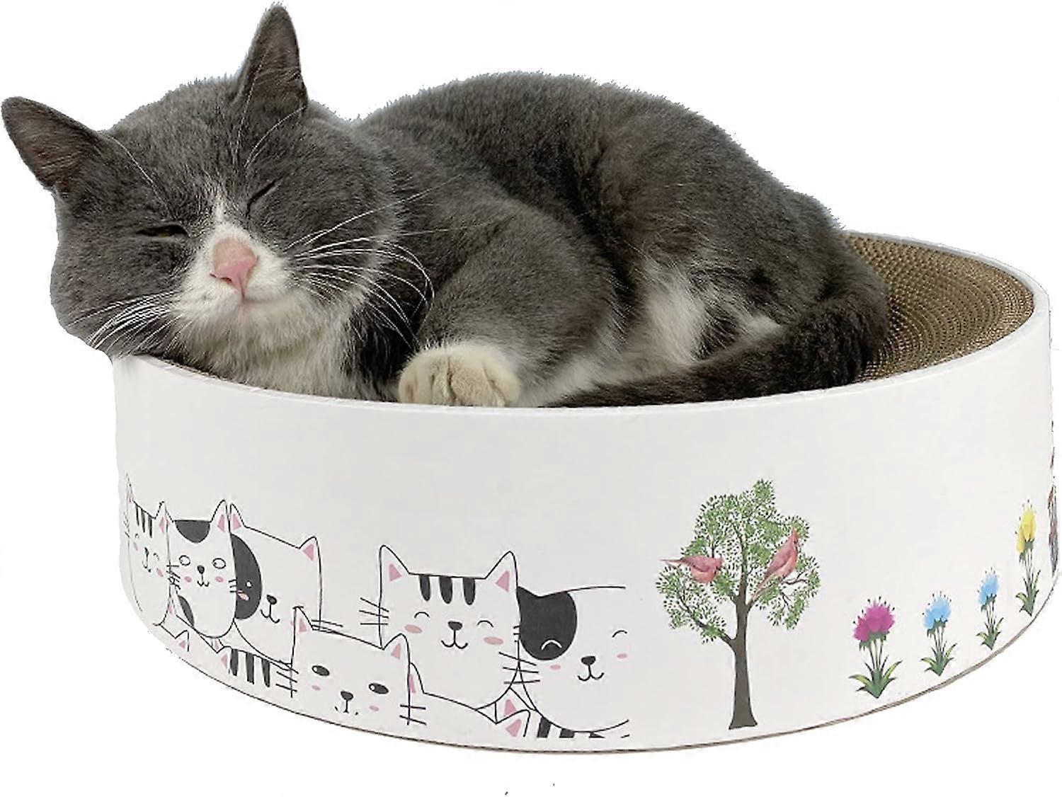 Cat Beds Furniture Protector, Multipurpose Scratching Lounge for Indoor Cats, Durable Recycled Cardboard with Stable Design, Enclosed Bottom Design,