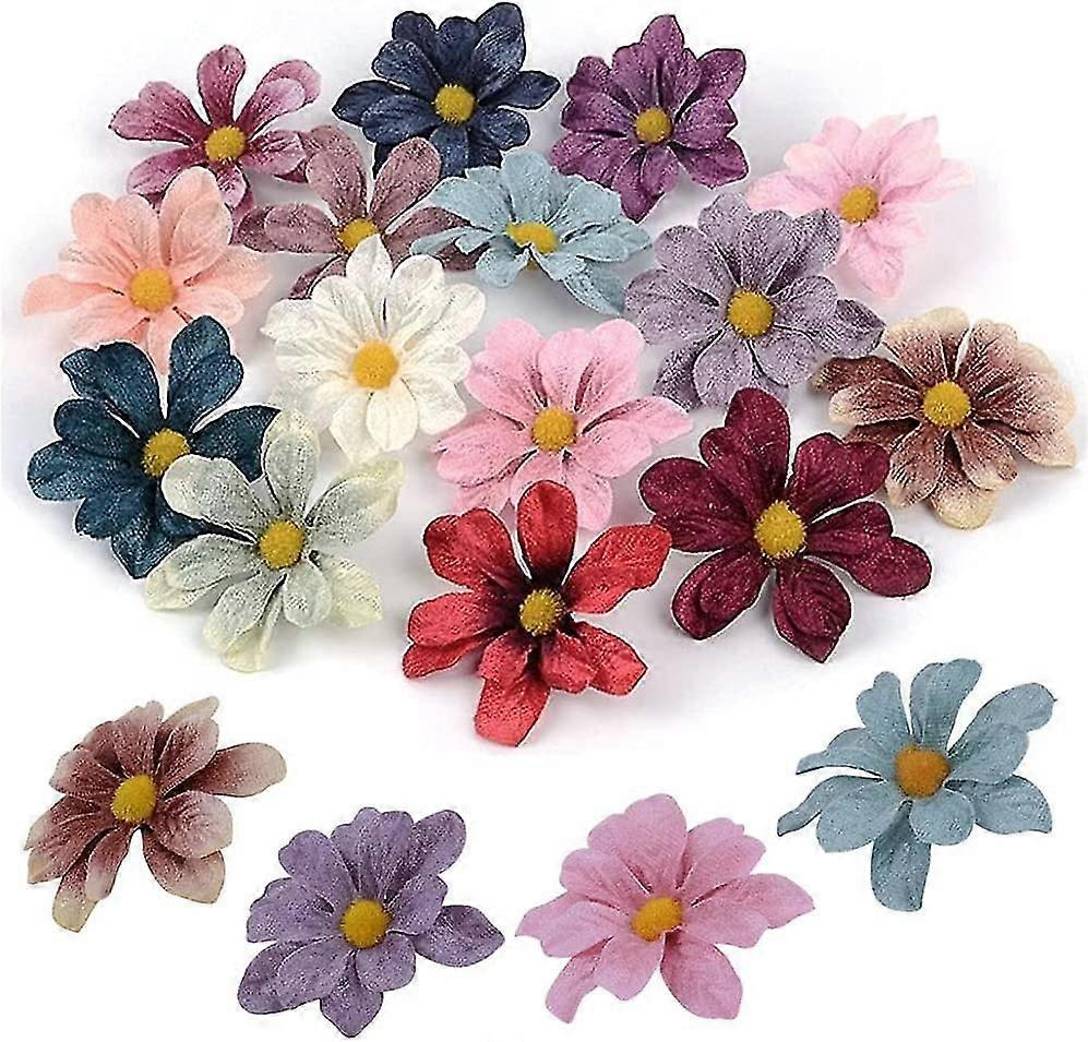 Yapay Çiçek 50 Adet Yapay Papatya Yapay Çiçek Kafaları Yapay Papatya Çiçekleri Çok Renkli Papatya Çiçek Kafası Yapay Çiçekler Deco Jiu