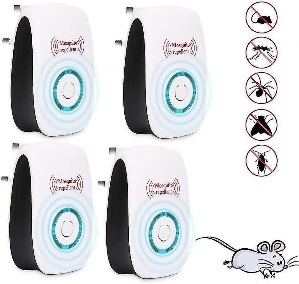 4 Pack Ultrasonic Pest Repeller, Upgraded Electronic Pest Repellent Plug