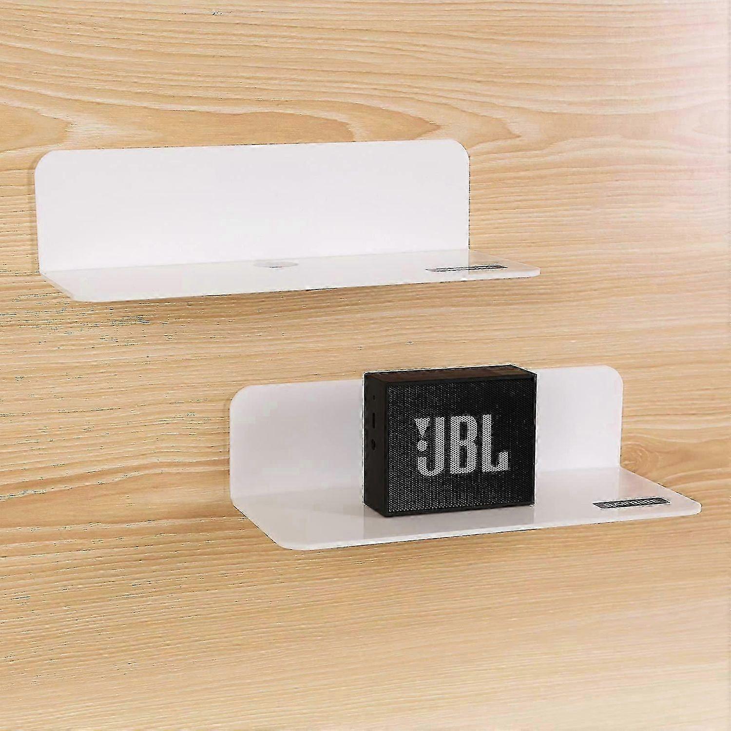 Oaprire Wall Shelf, White, Set Of 2, Easily Expand Your Wall Surface, Length: 22.9 Cm, Acrylic Shelf