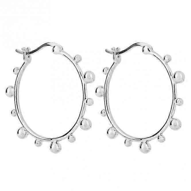 Hoop Earrings With Balls E6247