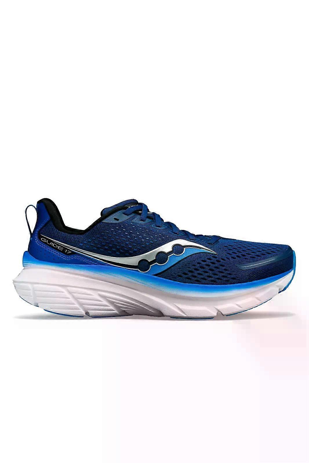 Saucony Mens Guide 17 Sneakers Shoes (2E) Wide Runners in Navy/Cobalt