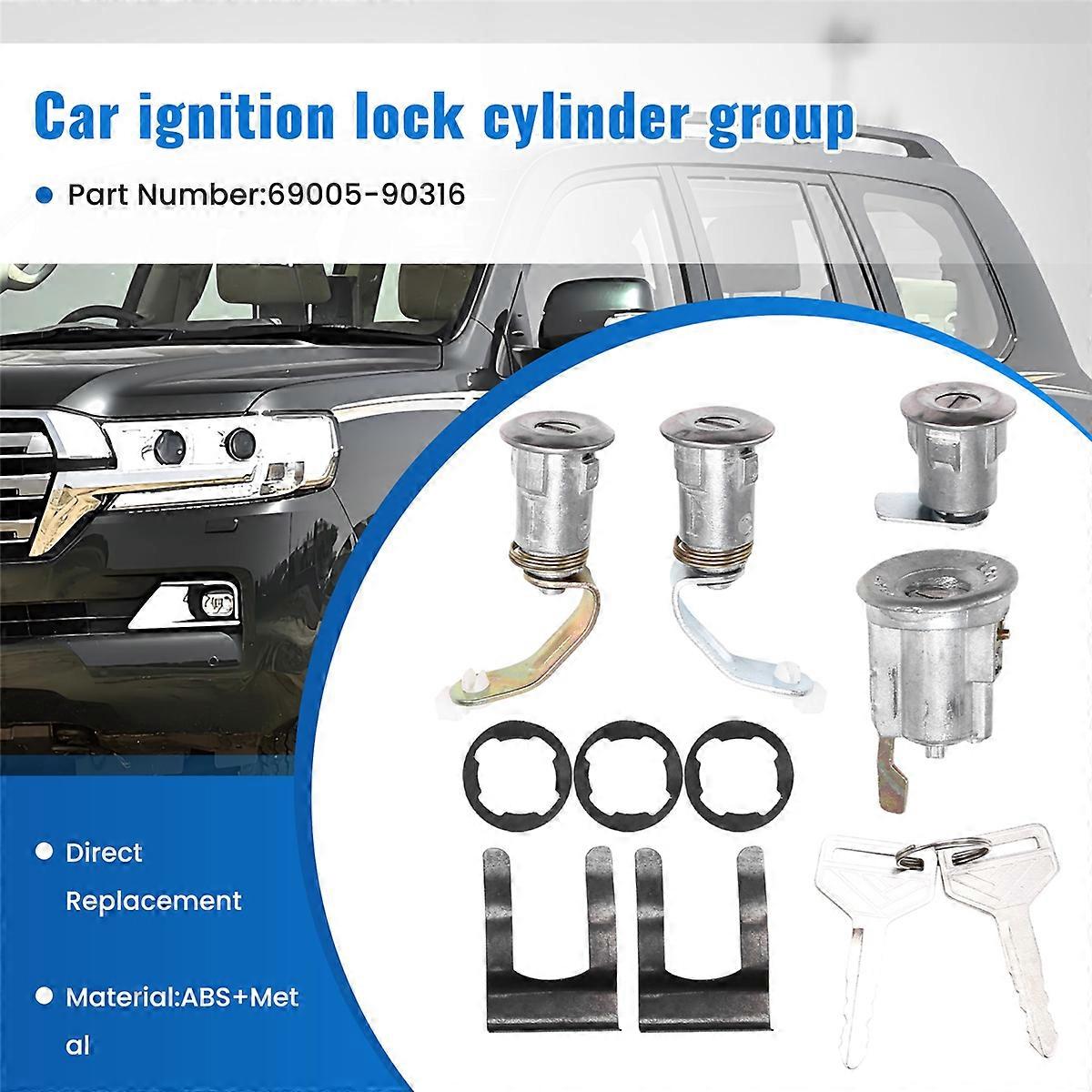 thumbnail image 2 of Autoup Ignition Switch & Door Lock Cylinder Set For Land Cruiser FJ40 FJ43 FJ45 BJ40 – With Keys, 69005-90316 2 of 4