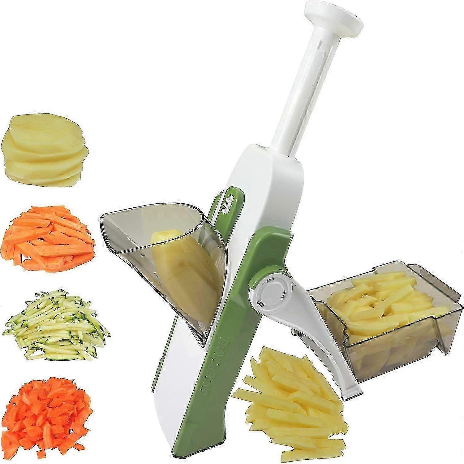 Safest Mandoline Vegetable Slicer: Cutting Modes & Thicknesses to Slice, Dice, Chop, Julienne, Chip Veggies, Injury-Free Design