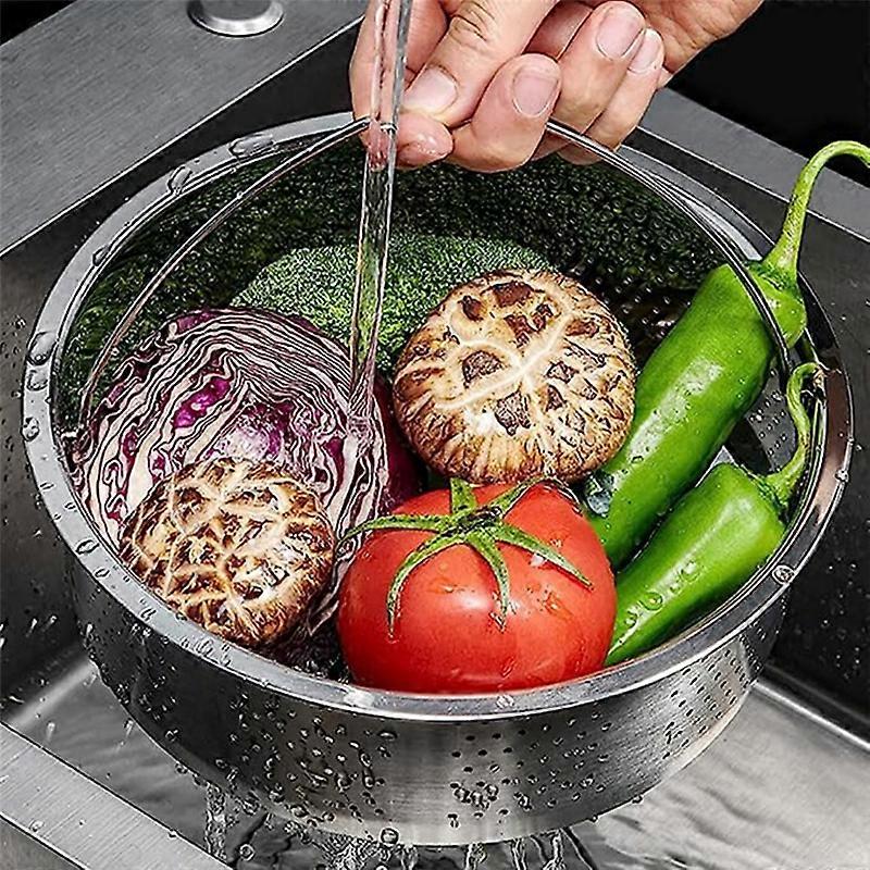 Stainless Steel Steamer Basket Metal Steamer Insert Steaming Rack Vegetables Fruit Colander Strainer
