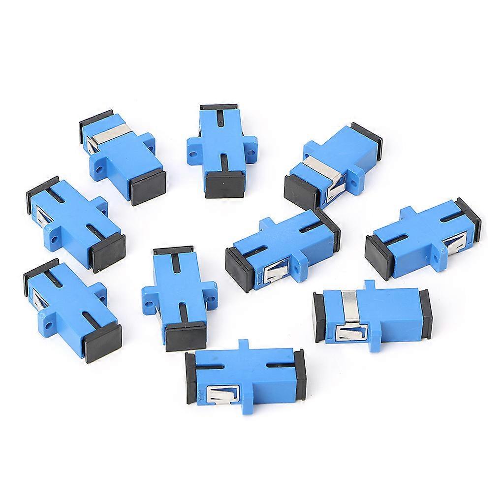 10PCS SC/UPC Fiber Optic Adapter SC Fiber Optic Flange SC/UPC Connector Blue
