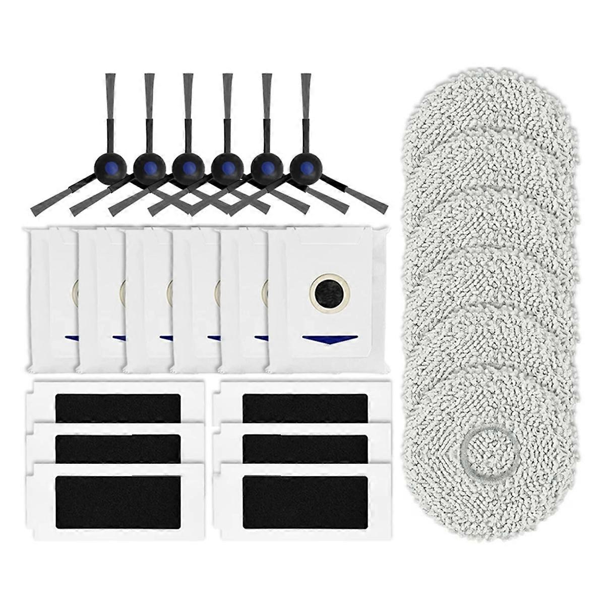 For T30 Pro Omni Side Brush HEPA Filter Mop Pad 24PCS