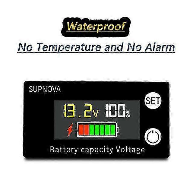 Car Motorcycle Battery Capacity Indicator DC 8V-100V Voltage Gauge