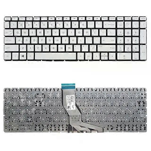 HP 15-BS US Version Keyboard-Silver,Compatible with 15-BS000/BW/CC Models Silver