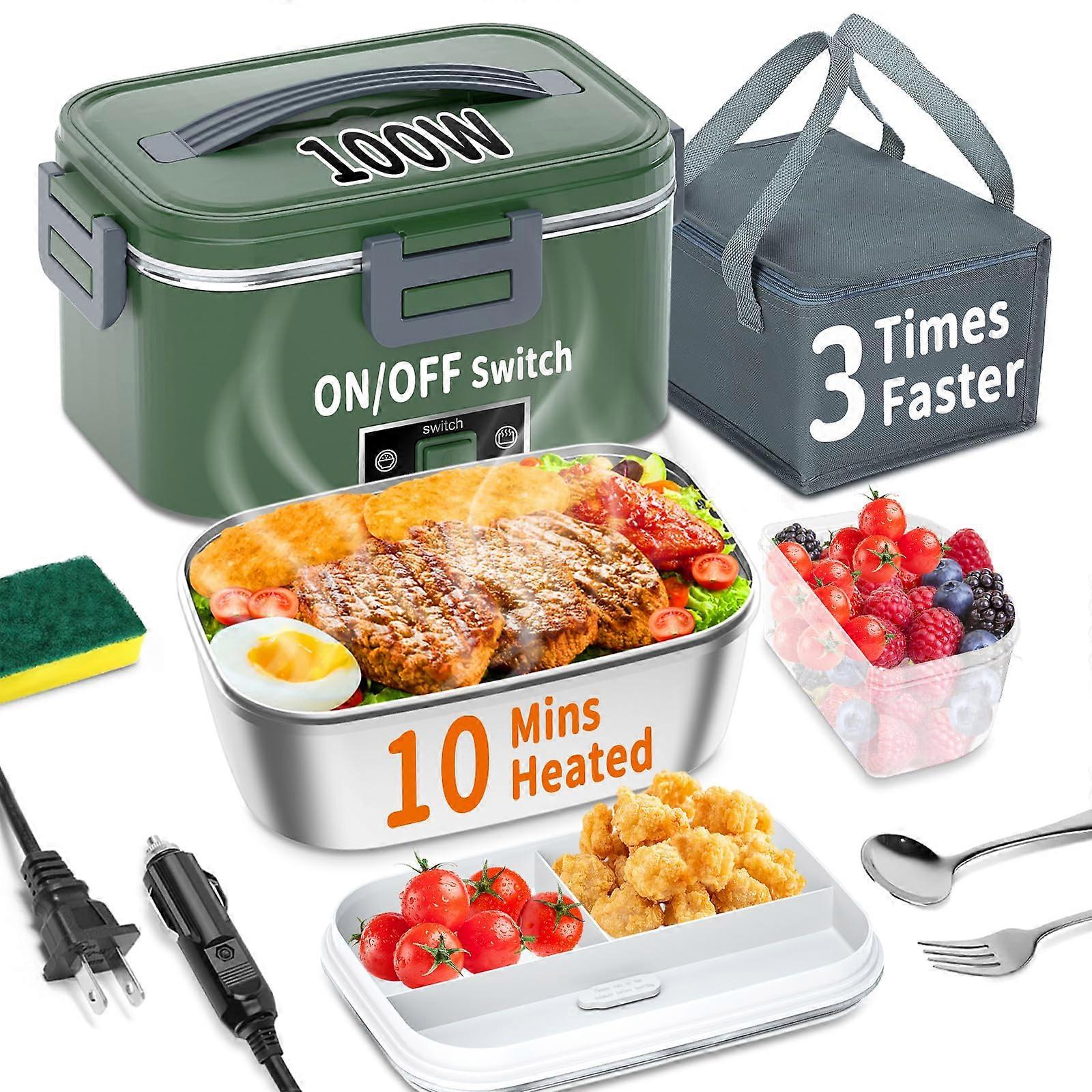Electric heated lunch box 100W - 3 in 1 1.8L quickly heated for adults portable meal heaters
