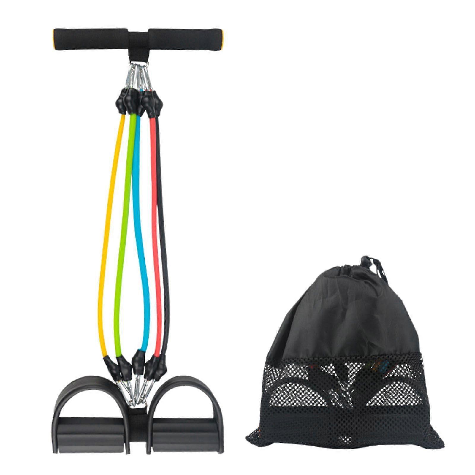 Adjustable Foot Pedal Resistance Band, Durable Resistance Trainer with Handles, Portable Exercise Equipment for Home Gym