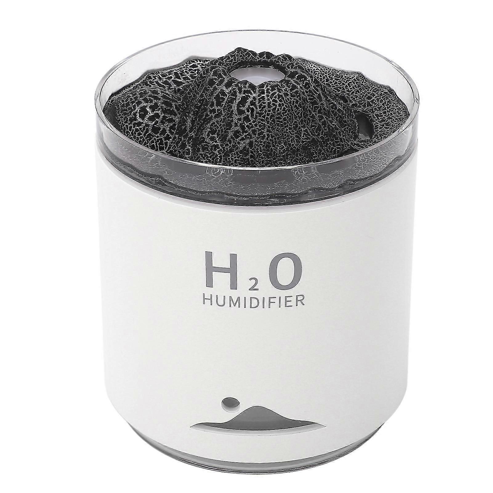 Essential Oil Diffuser Large Capacity Colorful Volcano Appearance Night Light Aromatherapy Oil Humidity Diffuser White