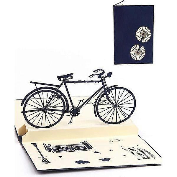 Greeting card 3D retro bicycle