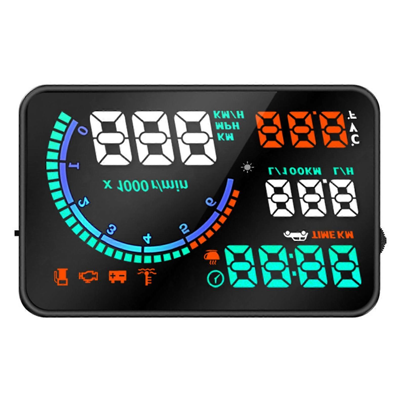 I9 OBD2 CAR HUD HADT Up Display Speed Counter Foreseen Projector Fast Voltage Water Temperature Fatigue Reminder Vehicle Automatic Accessories