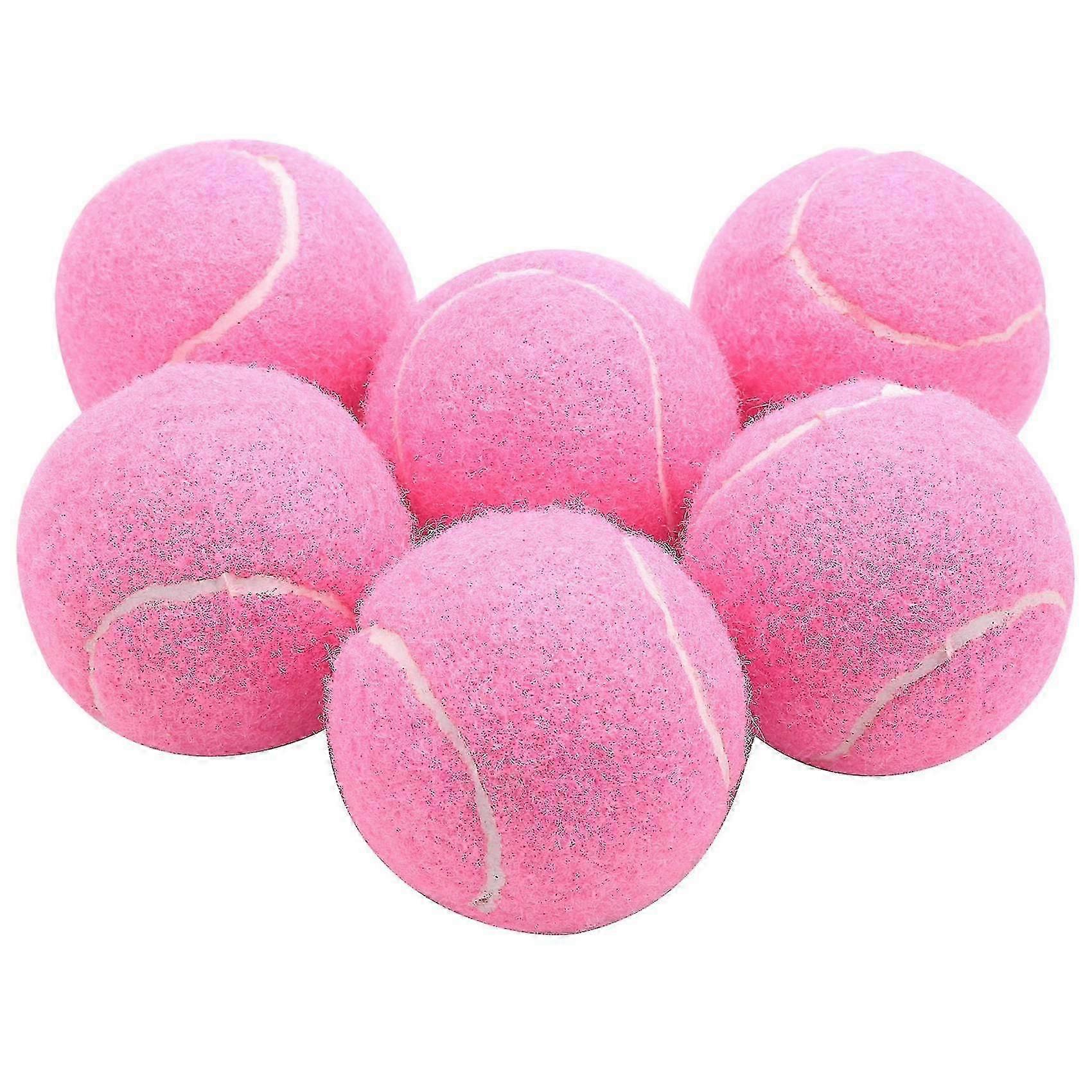 Pink teniszlabdák 6db csomag - kopásálló rugalmas edzőlabdák 66mm - Női kezdők gyakorló teniszlabdák
