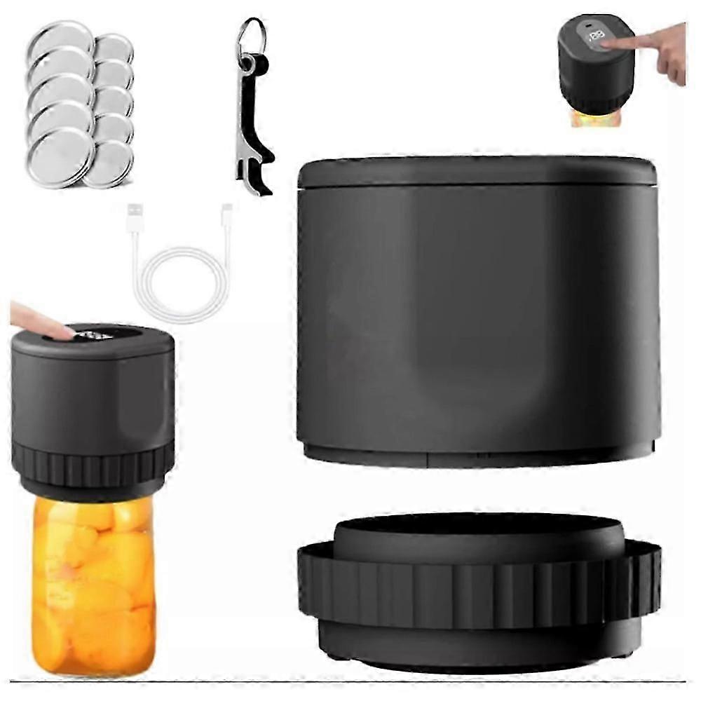 Mason Genie Vacuum Sealer, Wide Mouth and Regular Mouth Canning Lid Machine Kit