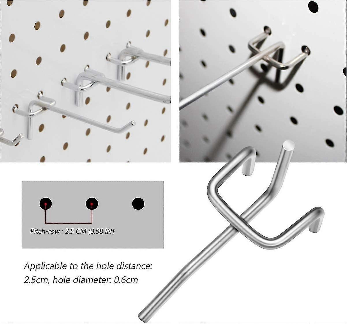 50 Pcs Pegboard Hooks Metal Pegboard Hooks Pegboard Accessories Garage Hooks Tool Organization