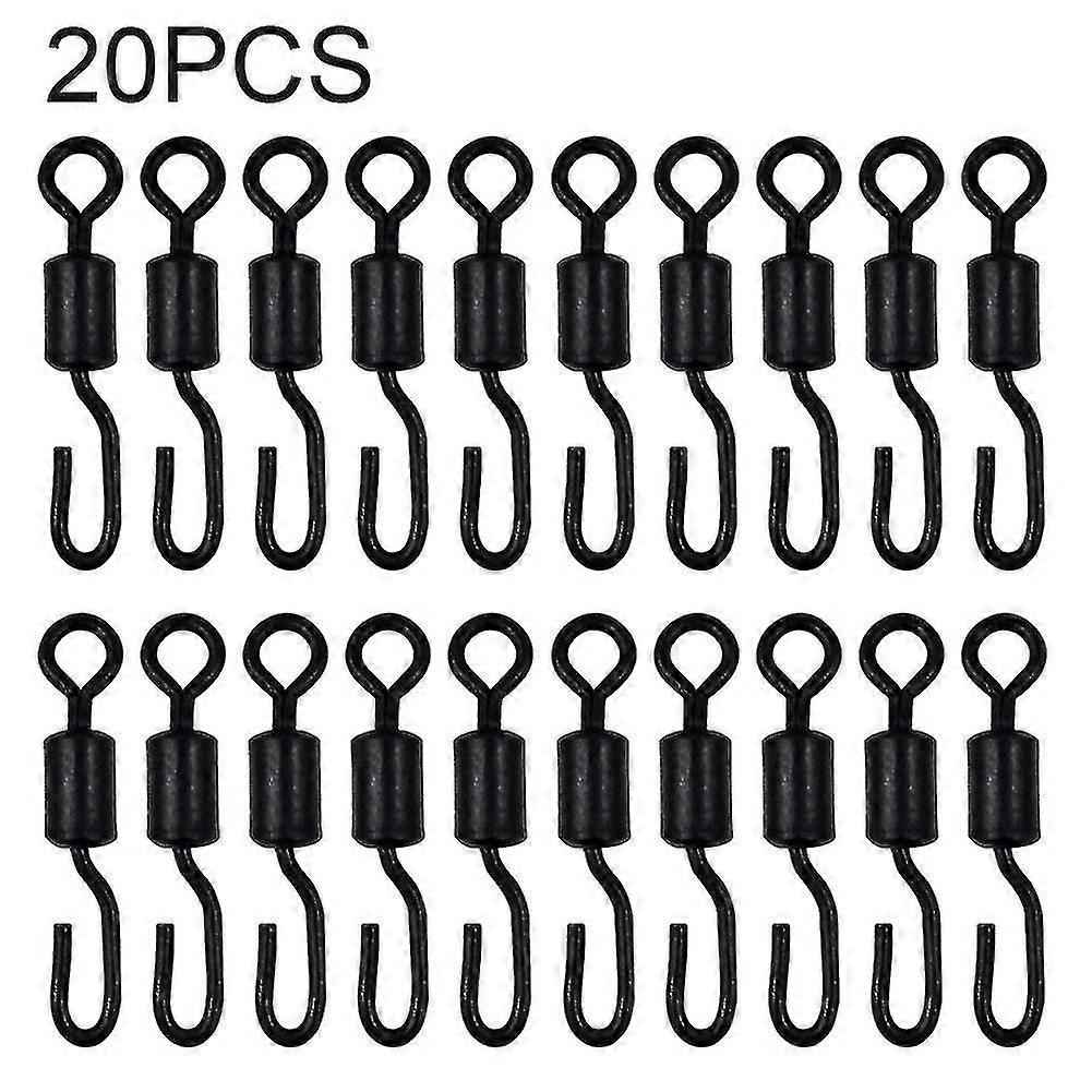 20pcs Carp Fishing Swivel Accessories Quick Change Long Hook Terminal