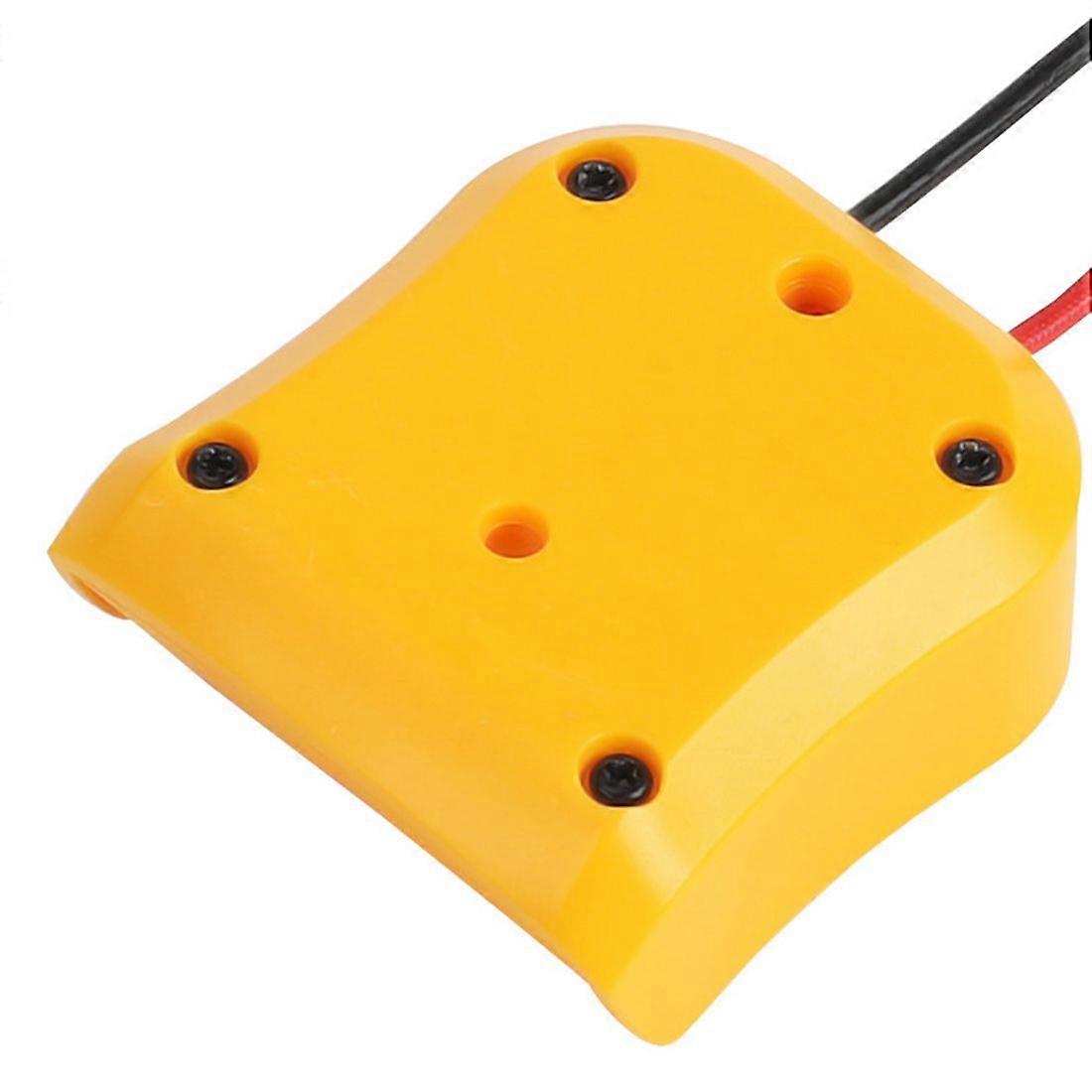 DW12V DIY Battery Adapter for 10.8V-12V Li-Ion Battery Power Wheel Adaptor Dock Holder with 14 Awg Wires,Yellow
