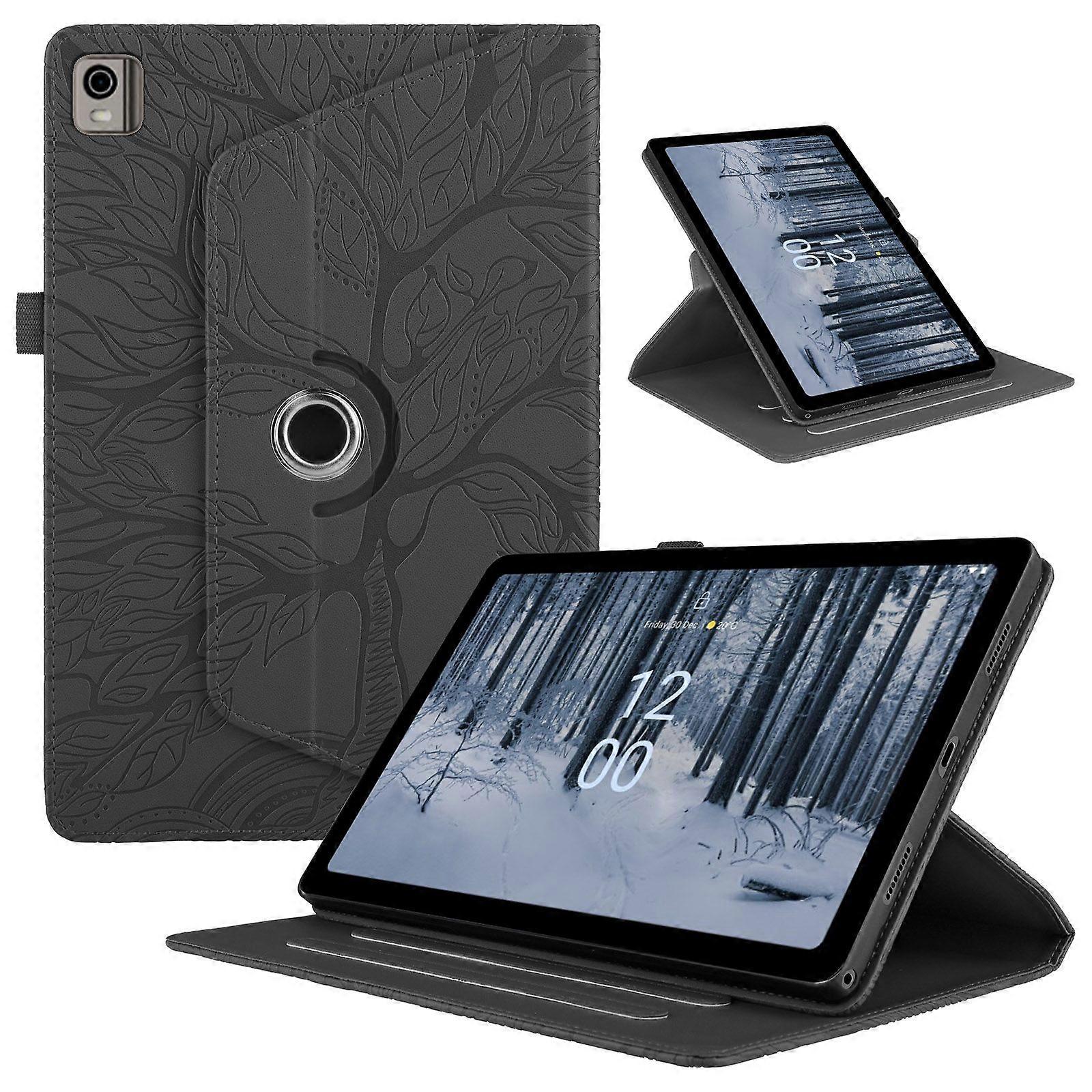 Flip Case for Nokia T21 360 Rotatable Shockproof Tablet Case with Vertical Bracket