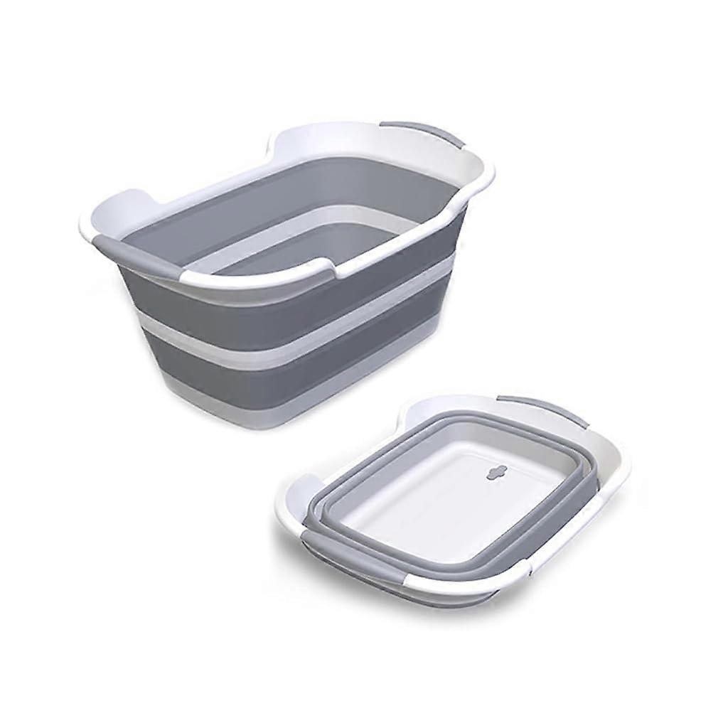 Premium Collapsible Dog Bathtub for Small Pets, Foldable Design, Easy Drainage, Grey, Multi-Functional Pet Bathing Solution