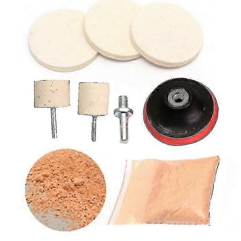 8pcs Cerium Oxide Glass Polishing Kit
