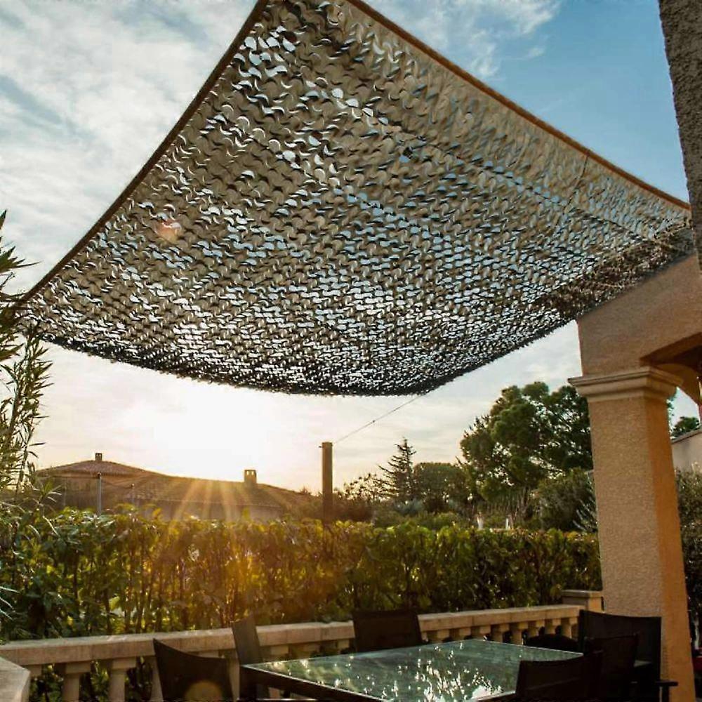 Polyester Camouflage Netting, Military Grade, Openwork Shade Cloth for Balcony, Terrace and Garden, Heat Insulation Sun Protection, Quick Dry