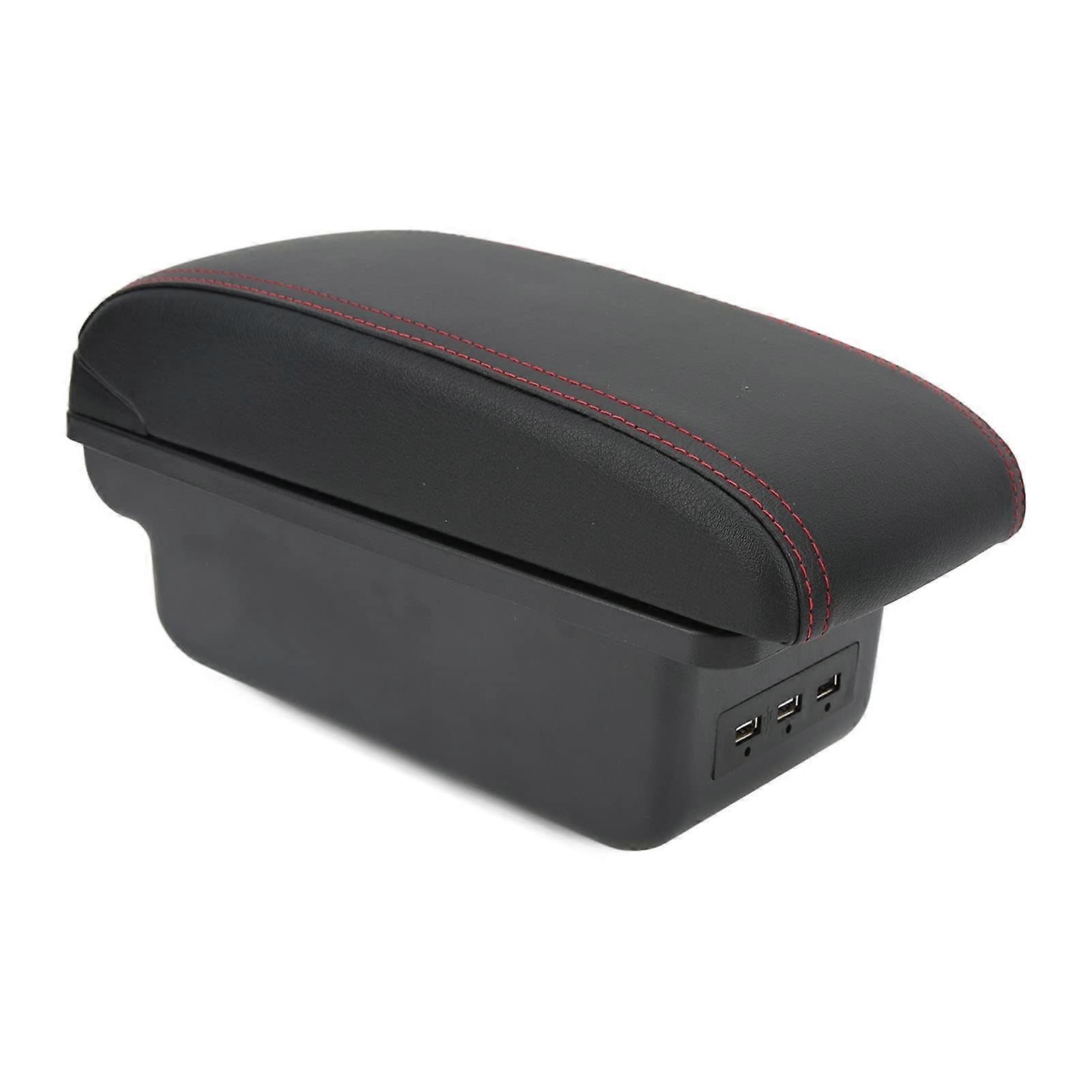 Center Console, Car Armrest Box Black Center Console Storage Box Replacement For Accent