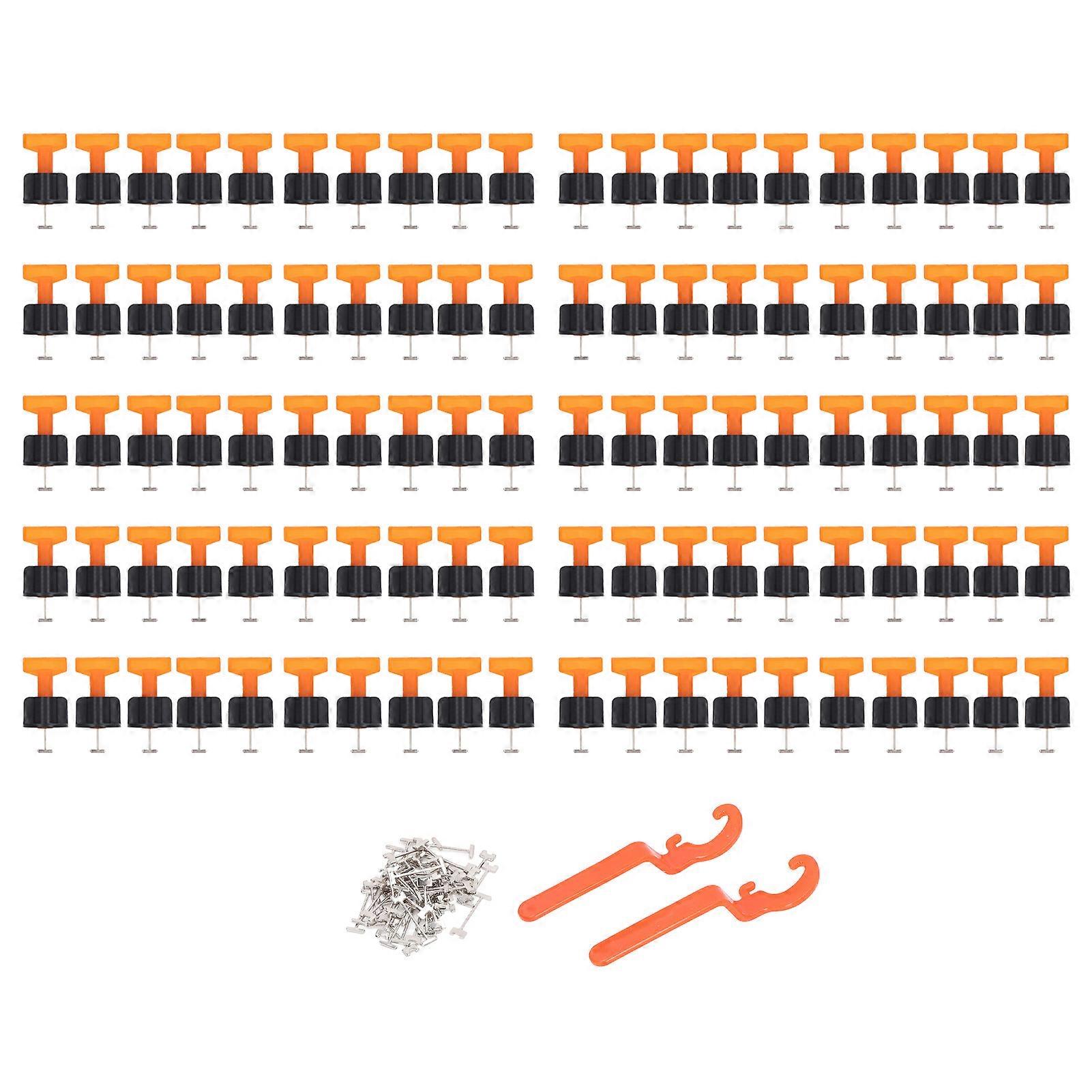 100Pcs Tile Leveling System Kit Level Spacers Flooring Wall Leveler Locator Positioning Tool Set