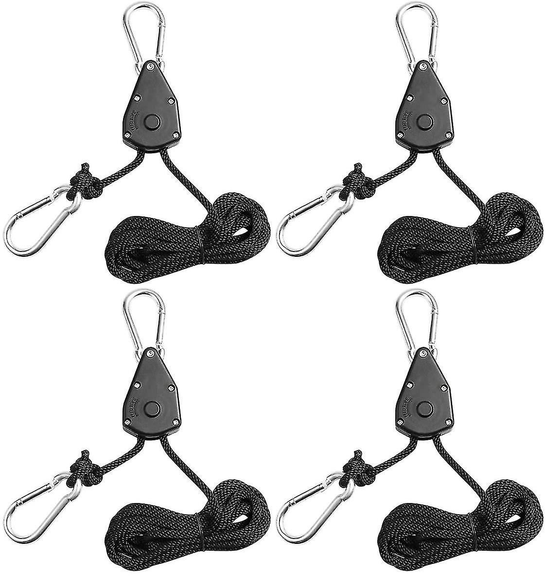 Set Of 2 Ratchet Ropes With Hook For 1/8 "plant Lamp