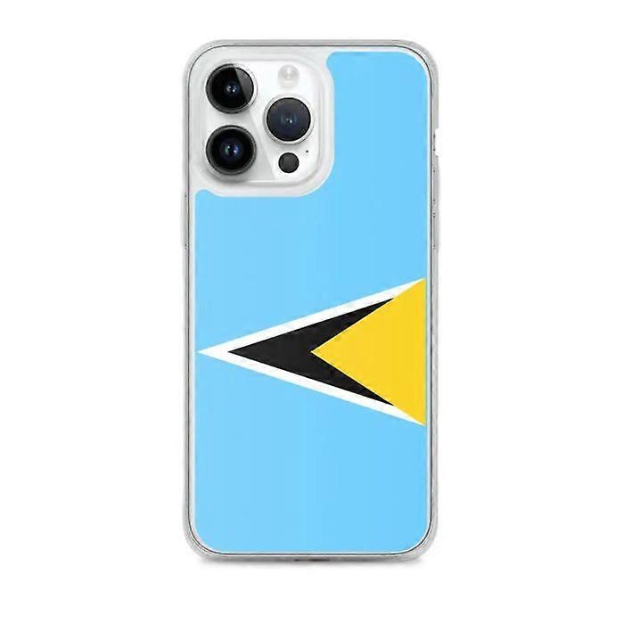 iPhone Case - Multicolor - Saint Lucia Flag - Flexible - Compatible with iPhone 14 Pro Max