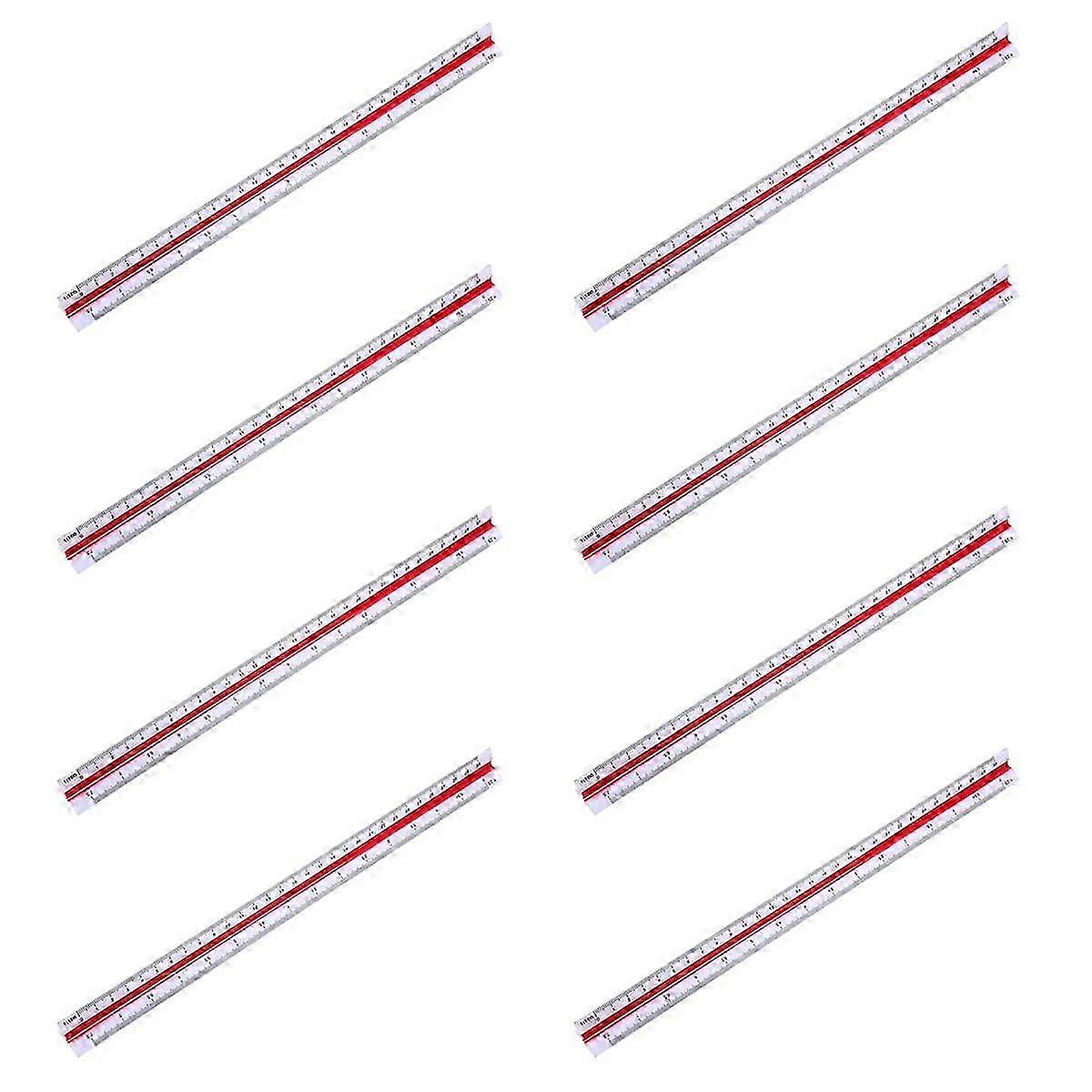 8X 1:20 1:25 1:50 1:75 1:100 1:125 Plastic Triangular Scale Ruler