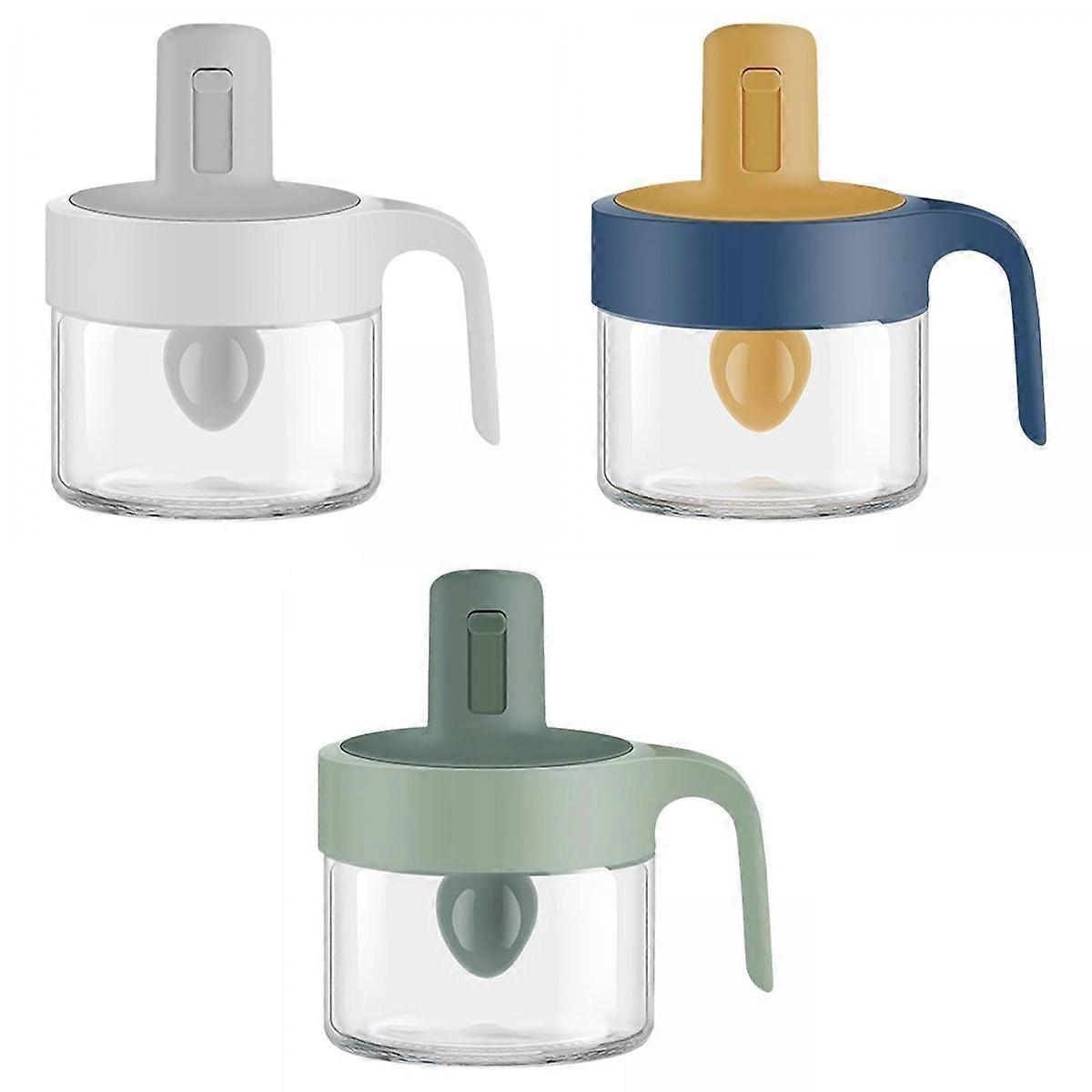 3 Piece Spice Jar for The Kitchen, Salt Box, Storage