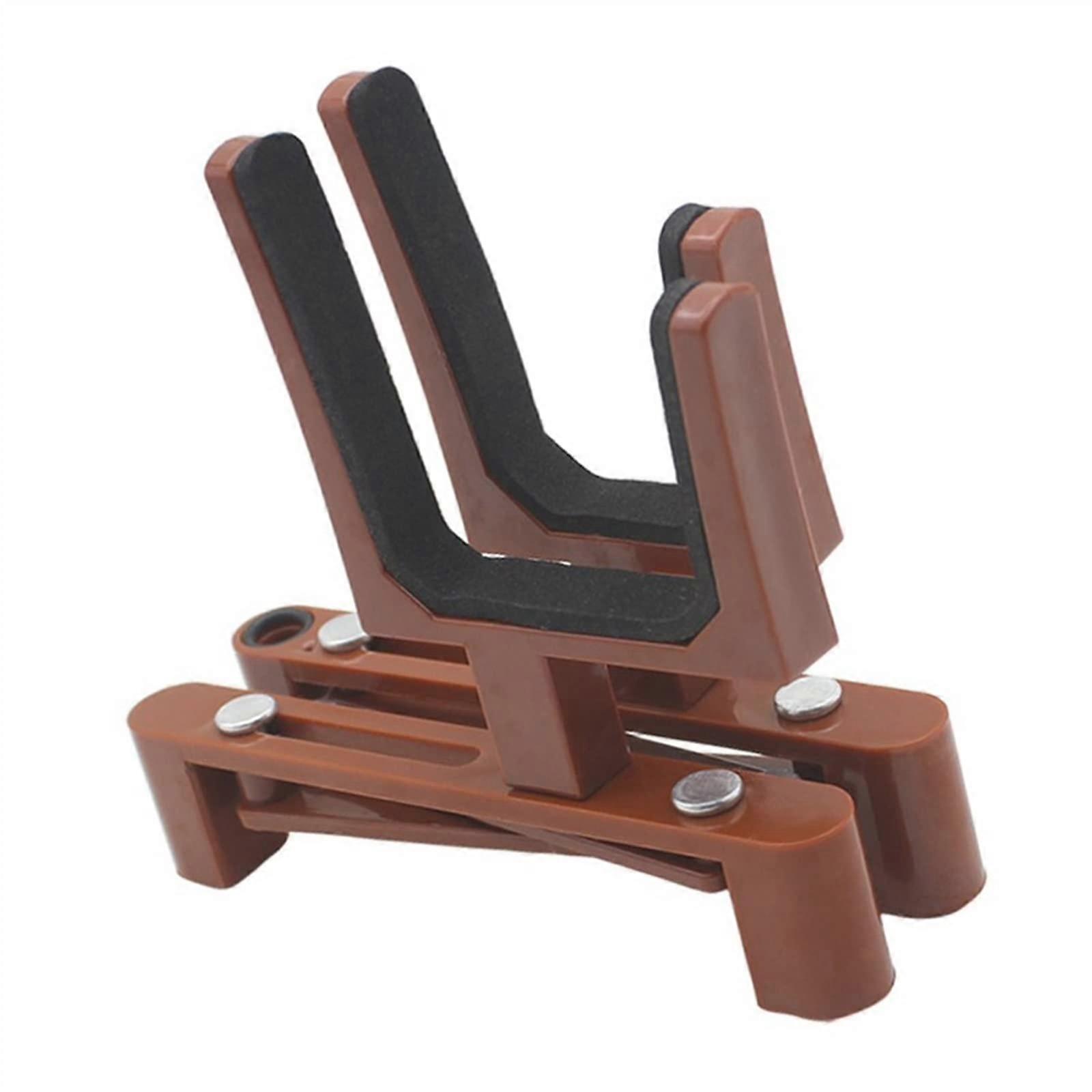 Professional Portable Folding Violin Stand Adjustable Height Fiddle Rack for All Violin Sizes Black Metal Design