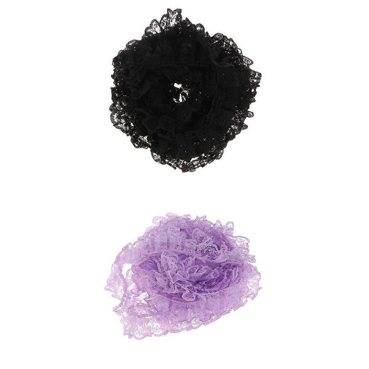 2 Pcs Assorted Colors, Elastic , Lace , Craft