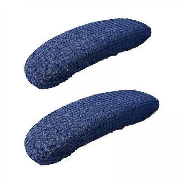 2xElastic Armrest Covers Office Elbow Arm Rest Blue