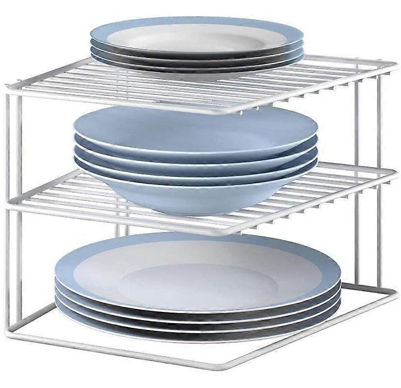 Corner Cupboard Insert, 2 Levels, 23 X 23 X 20 Cm, White