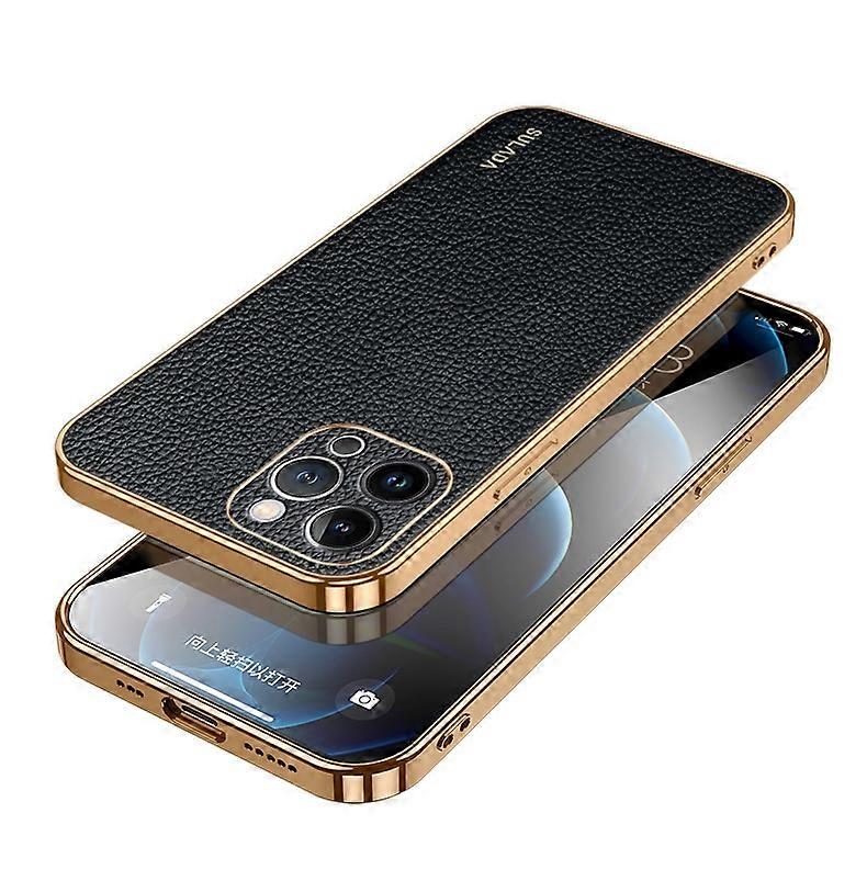 SULADA TPU + Litchi Texture Leather Phone Case