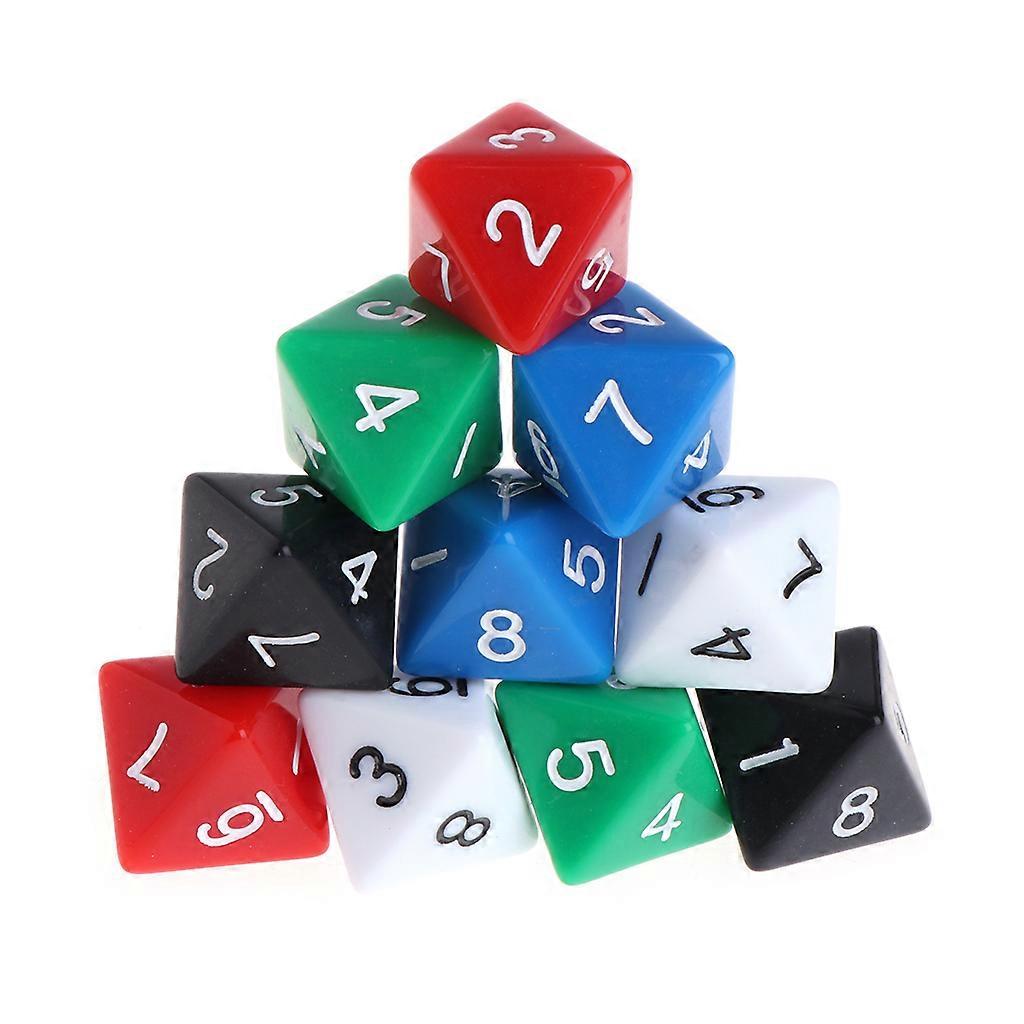 1Pcs Solid Acrylic Polyhedral Dices Different Sizes Digital Number Dices for Kids Educational Toys DIY Board Games Dices Multicolor