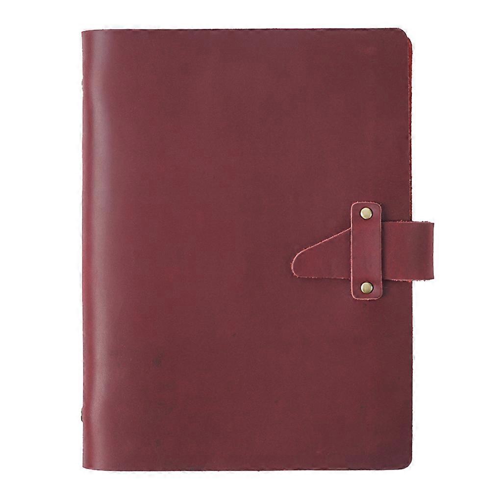 Multicolors Notebook A5 Leather Business Notebook Loose Leaf 6 Ring Binder Diary Personal Business Meeting Records Work  Wine red