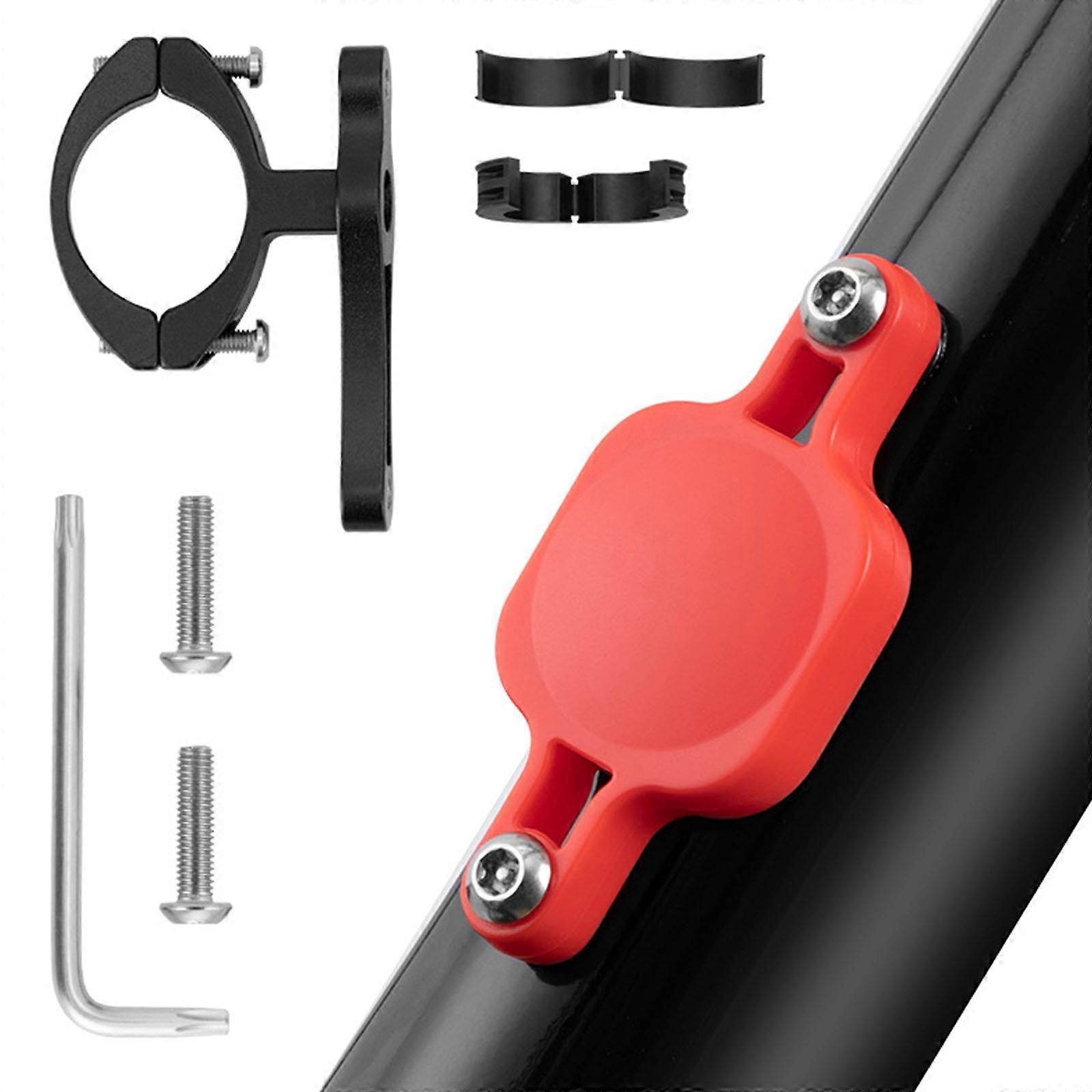 Portable Bracket Attachment Easy Install Behind Bottle Rack Bike Tracker Holder Cycling Anti Drop Waterproof with Screws Red