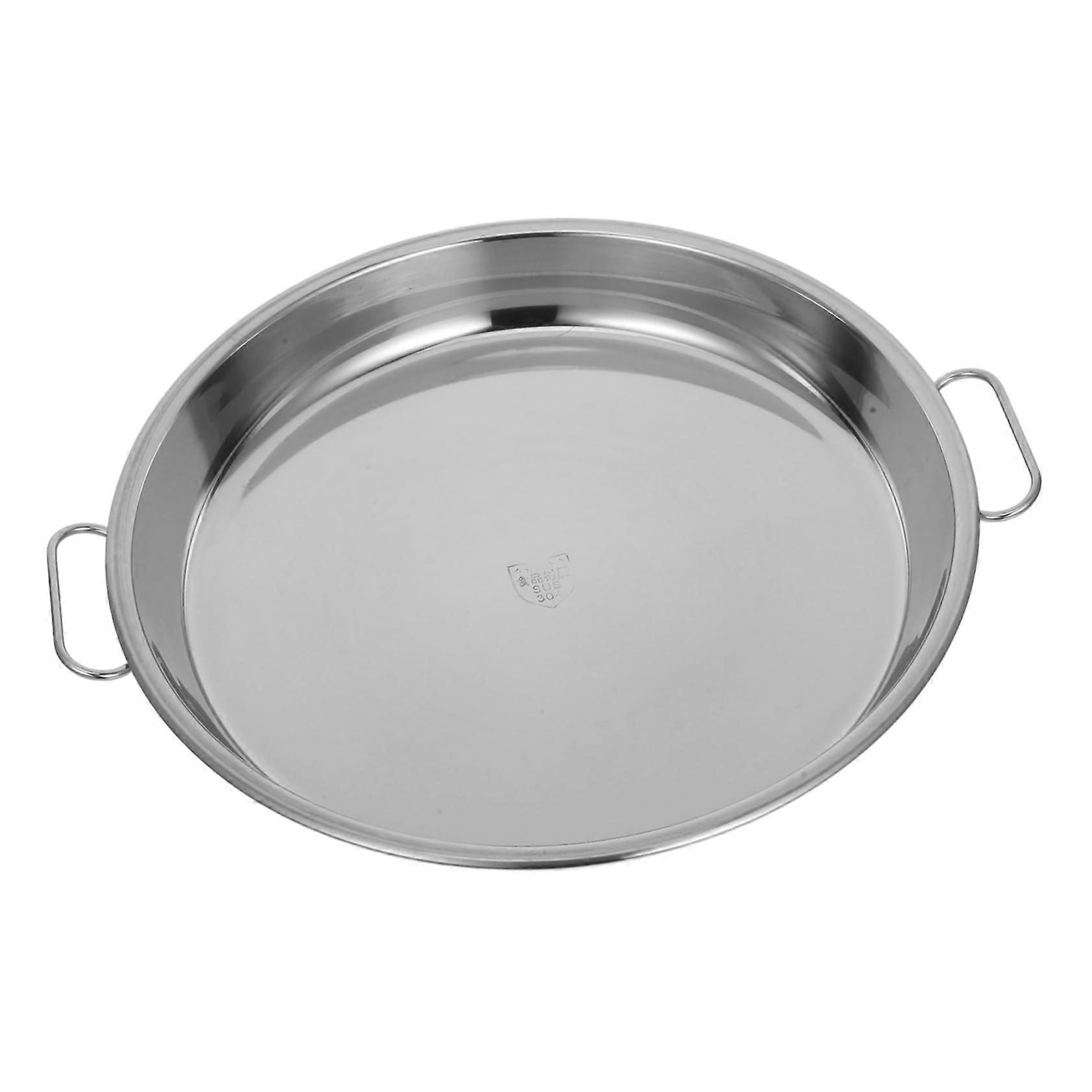 Edelstahl Backgeschirr Snack Teller 304 Edelstahl Geschirr Metalltablett Für Außenbereich Küchenteller 30cm