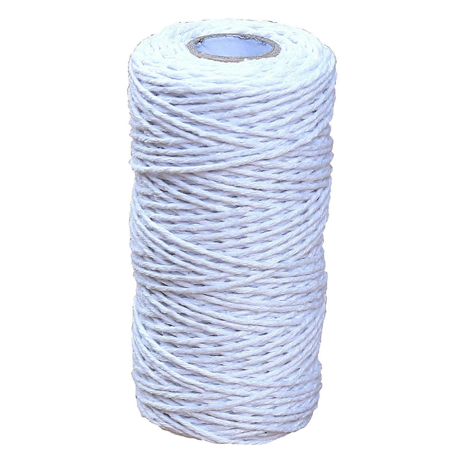 Natural Macrame Cotton Cord Soft Comfortable Knitting Cord for DIY Crafting & Art Projects Handmade Wall Hanging Crafts White